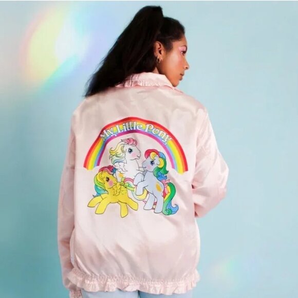 My Little Pony Pink Bomber Jacket with Heart Pockets! - Picture 1 of 7